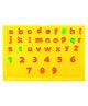 VGRASSP Alphabet And Number Platter Fun Learning Toy Set for Children with Plastic Board and 125+ Colorful Blocks - Endless Imagination And Learning - Color As Per Stock