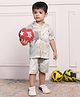 Polka Tots  Half Sleeves Colour Splash Detailed Cotton Shirt With Shorts  Set - Multi Colour