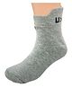 Zikku Colorful 100% Cotton Ankle-Length Kids Socks (6-9 Years) - Comfortable & Durable  (Grey)