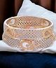 The Pari Set Of 2 Gold-Plated AD-Studded Bangles-5.72 cm diameter