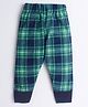 CrayonFlakes Full Lenght Checkered Print Polar Fleece Joggers - Green