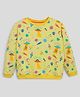 Somersault Full Sleeves Space Theme Printed  Sweatshirt - Yellow