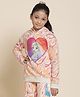 Kidsville Disney Frozen Featuring Full Sleeves Elsa Printed Hooded Sweatshirt - Pink