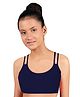 D'chica Sleeveless Solid Criss Cross Training Bra - Navy Blue
