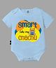 The Peppy Tend 100% Cotton Half Sleeves Family Theme mart Like My Chachu Text Printed Onesie - Blue