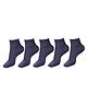 DOLLAR Pack Of 5 Solid School Socks - Navy Blue