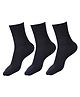 DOLLAR Pack Of 3 Solid School Socks - Black