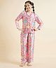 Cherry & Jerry Full Sleeves Princess Printed Night Suit Set - Pink