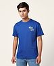 Coolsters by Pantaloons Half Sleeves New Text Printed Tee -Cobalt  Blue