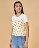 Coolsters by Pantaloons  Half Sleeve Solid Tee With Strawberry Printed  Top - Yellow