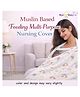 NeonateCare Multi Purpose Striped Nursing Cover  Muslin rainbow and balloon Print - White