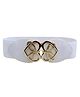 Childway Symmetrical Heart Embellished Stretchable Belt - White
