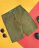 YU by Pantaloons Solid Shorts - Olive Green