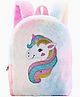 Frantic Premium Quality Soft Design Rabbit Multi Unicorn Bag for Kids - 14 Inches