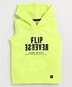 giniekids Sleeveless Flip Reverse Text Printed Hooded Tee - Green