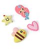 Oh! Pair Heart Jibbitz Pack of 4 - Multicolor