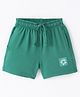 Doreme Single Jersey Knit Shorts With Logo Print - Castle Green