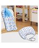 SafeChamp Lite Air Baby Sleeping Bag And Feeding Pillow Combo (Pack -2) (Blue)