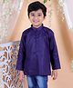 BownBee Full Sleeves Solid  Short Kurta - Blue