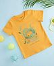 Pantaloons Baby Half Sleeves Crocodile Patch Detailed & Printed Tee - Yellow