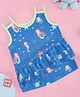 Pantaloons Baby Cotton Knit Sleeveless Sea Life Printed Top - Blue