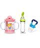 Chinmay Kids Straw Feeding Sipper Anti Spill for Kids Fruit Feeder And Soother - Made of Food-Grade Material, 100% free of BPA  (Pink-Green-Blue)