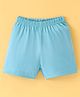 Ollypop Sinker Knit Knee Length Shorts Solid Colour - Blue