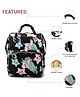 Babymoon Multifunction Backpack Style Maternity Star Print Diaper Bag - Black
