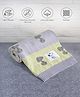 Mi Arcus Peanuts Snoopy Printed Premium Knitted Ultra-Soft Mini me Blanket for 0-12 Months, 90x70 cm - Grey