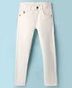 US Polo Assn Cotton Knit Full Length Solid Coloured Jeans - White