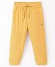 Doreme Single Jersey Knitted Full Length Lounge Pant Solid Colour - Ocher