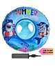 KARBD Inflatable Swimming Ring with Air Pump Swim Seat Float Tube with Handles - Blue Summer Design
