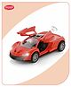 Aditi Toys Premium Metal Die-Cast Sports Racer Car, Metal Car With Realistic Engine Sound, Led Lights, Open & Close Doors, Pull Back Car Zinc Alloy For Kids Above 3 Years, Bis Approved (Red)