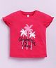 giniekids Cotton Jersey Half Sleeves Trees Printed Top - Red