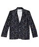 CAVIO Full Sleeves Abstract Printed Blazer With Stone Embellished Tee - Black & Green