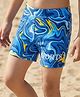 Pine Kids Swimming Trunks Marble Print - Blue