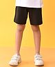 Anthrilo Cotton Terry Striped Shorts - Black