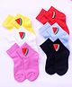 Tipy Tipy Tap Pack Of 6 Watermelon Embroidered Socks - Multi Colour