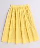 Aww Hunnie 100% Cotton Solid Tiered Skirt - Yellow