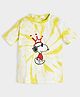 Mi Arcus Peanuts Featuring Half Sleeves Snoopy Printed & Tie Dye Effect Tee - Yellow