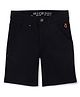 GINI & JONY Cotton Knit Three Fourth Length Capris Solid Colour - Black