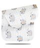 Bembika Baby Burp Cloths for Boys Girls Baby Muslin Burping Cloth Elephant Pattern - Grey