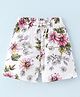 Fido Single Jersey Shorts Floral Print -Cream
