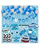 Wobbox First Tooth Decoration Items, I Got My First Tooth Decoration Items, First Tooth Celebration Blue Pack Of-35
