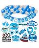 Wobbox First Tooth Decoration Items, I Got My First Tooth Decoration Items, First Tooth Celebration Blue Pack Of-34