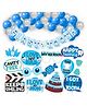 Wobbox First Tooth Decoration Items, I Got My First Tooth Decoration Items, First Tooth Celebration Blue Pack Of-34