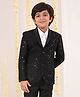 Vastramay Full Sleeves Sequin Embellished Thread Work Embroidered Blazer - Black