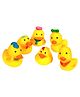 VGRASSP Baby Bathing Multicolor Rubber Squeaky Ducks Toy Set Floating Bath Tub Toys Lovely Soft Duck Set for Toddlers Non - Toxic sound Toy for Kids, Set of 6, Small