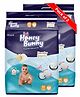 Honey Bunny Everyday Baby Pants Diapers with Wetness Indicator, Silky Soft - Bubble sheet, Medium -72 (7-12 kgs) (Pack of 2) 144pcs