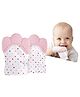 Fantasy India Silicone Teether Mitten Glove Polka Dot Print - Pink pack of 2